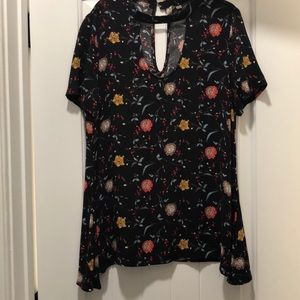 Floral chocker  blouse